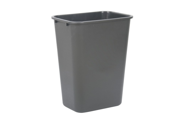 Grey 10 Gal. Rectangular Wastebasket
